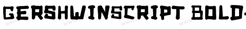 GershwinScript Bold字体转换
